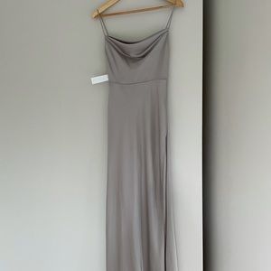 New with tags Fame and Partners silky draped gown